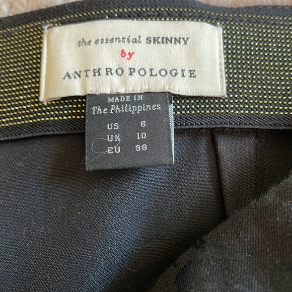 Black jacquard skinny trousers with velvet racing stripe - Picture 4 of 4